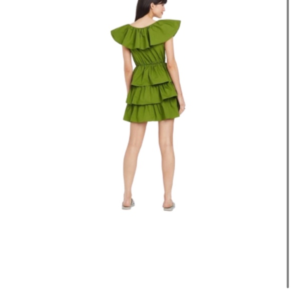 Green Ruffled Dress - Picture 2 of 5